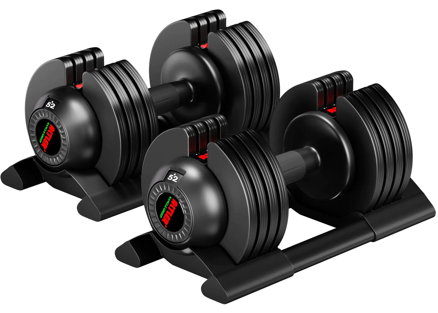 ALTLER Adjustable Dumbbells 52LB Pair + Tray