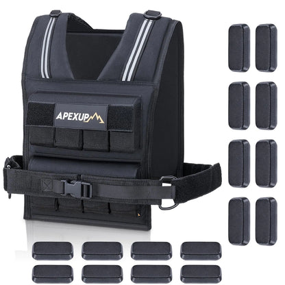 APEXUP Adjustable Weighted Vest 20–40 lbs