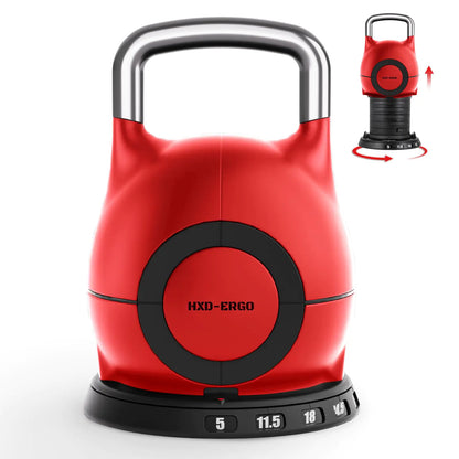 HXD-ERGO Adjustable Kettlebell 5–44 lb (Red)
